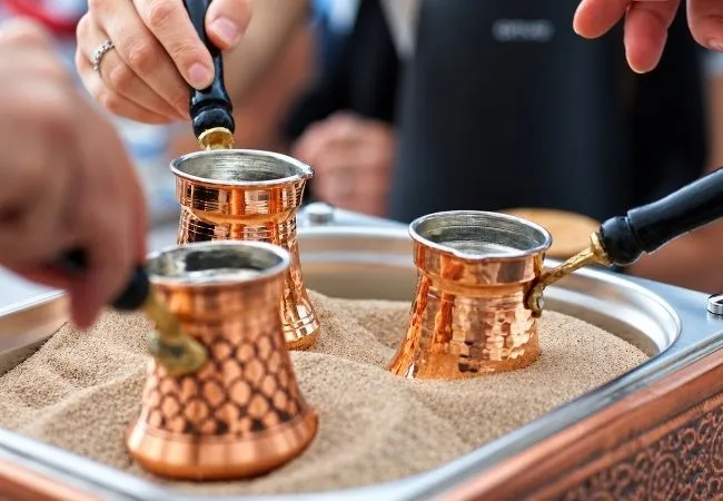 Turkish Coffee Experience Making On Sand